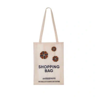 64 Bld Haussmann Paris Sac Tote Avec Broderies In White
