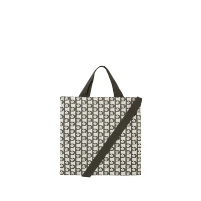 64 Bld Haussmann Paris Sac Tote Imprimé En Coton In Brown