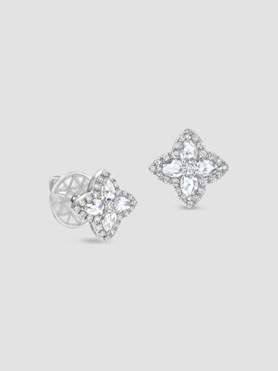 64 Facets Women's Blossom 18k White Gold & 0.41 Tcw Diamond Stud Earrings In Metallic