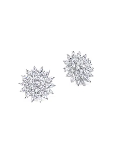 64 Facets Women's Eclat 18k White Gold & 5.18 Tcw Diamond Cluster Stud Earrings In Silver