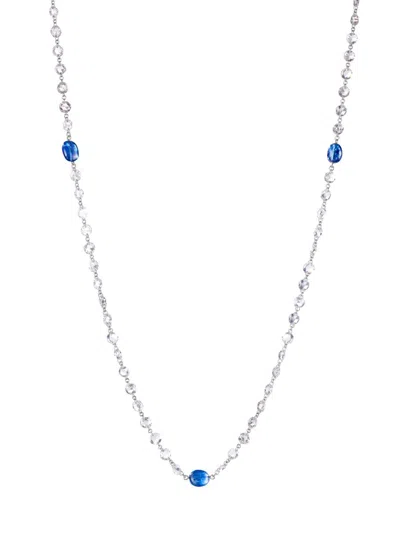 64 Facets Women's Ethereal Platinum, Blue Sapphire & 11.04 Tcw Diamond Necklace In Neutral