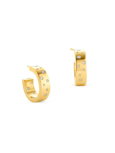 64 Facets Women's Stardust 18k Yellow Gold & 0.34 Tcw Diamond Mini Hoop Earrings