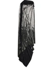 Balenciaga Minimal Metallic-effect Gown In Black