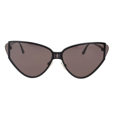 Balenciaga Shield 2.0 Cat Metal Sunglasses In Black