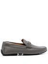 Bally Men's Leather Logo Loafers In Mineral
