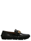 Versace Black Croc Greca Loafers