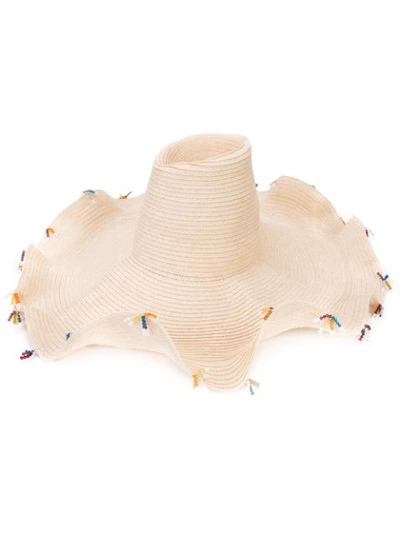 Rosie Assoulin Wavy Brim Hat In Neutrals