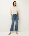 Veronica Beard Carly High Rise Cropped Kick Flare Jeans In Sierra In Great Escape