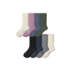 Bombas Hybrid Ribbed Calf Sock 8-pack In Mauve Blue Mix
