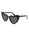 SAINT LAURENT LOU LOU OVERSIZED HEART SUNGLASSES,PROD198560152