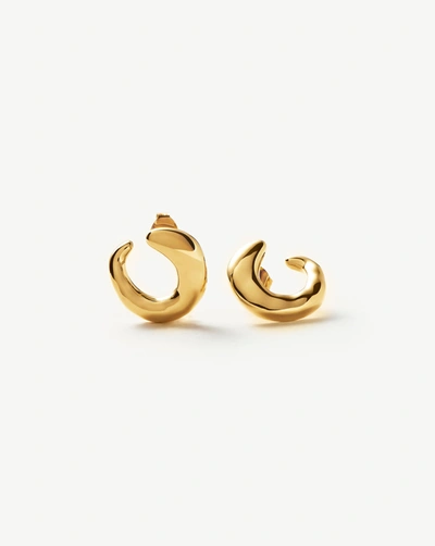 Missoma Molten Open Stud Earrings 18ct Gold Plated Vermeil