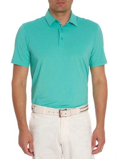 Robert Graham Axelsen Performance Polo In Jade Green