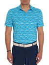 Robert Graham Wooderson Performance Polo In Jade Green