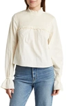 WEWOREWHAT WE WORE WHAT SMOCKED LONG SLEEVE BLOUSE