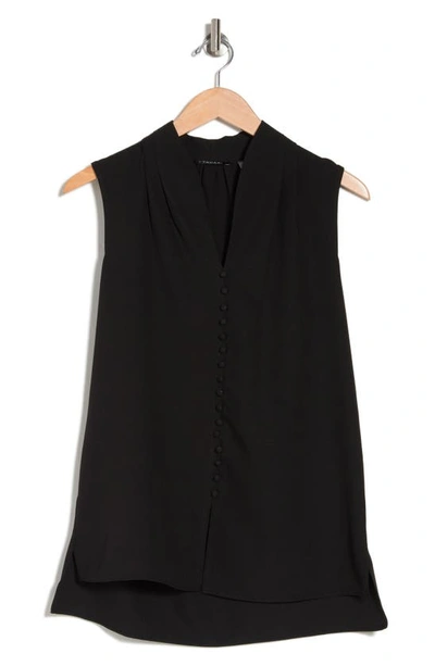 T Tahari Edie Sleeveless V-neck Top - Exclusive In Black