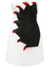 CAPUCCI STRAPLESS FOLDED COCKTAIL DRESS,E17DR109CS000312055102