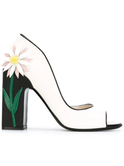 Fabrizio Viti Open Toe Daisy Heel Pumps