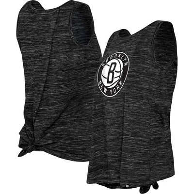 New Era Black Brooklyn Nets Space Dye Active Tank Top