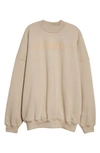 Fear Of God Solid Color Eternal Crew-neck Sweathirt With Embossed Detail L Standard Size In Dusty Beige