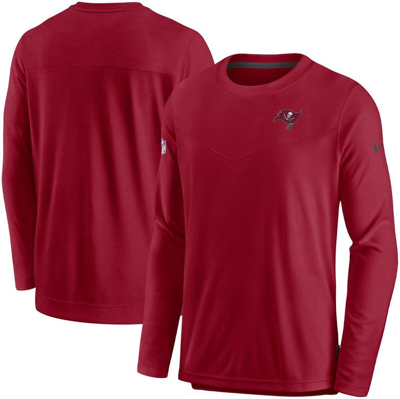 Nike Red Tampa Bay Buccaneers Sideline Lockup Performance Long Sleeve T-shirt