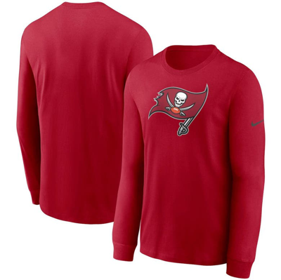 Nike Men's Primary Logo (nfl Tampa Bay Buccaneers) Menâs Long-sleeve T-shirt In Red