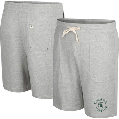 Colosseum Heather Gray Michigan State Spartans Love To Hear This Terry Shorts