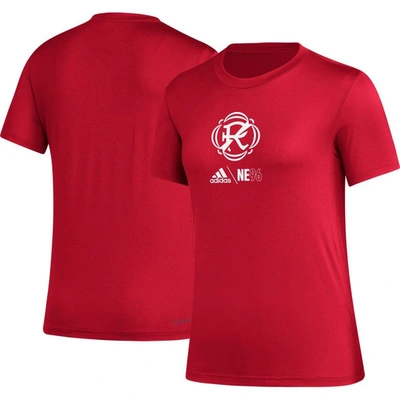 Adidas Originals Adidas Red New England Revolution Aeroready Club Icon T-shirt