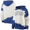 Gameday Couture Women's  White, Royal Distressed Kentucky Wildcats For The Fun Double Dip-dyed Pullov In White