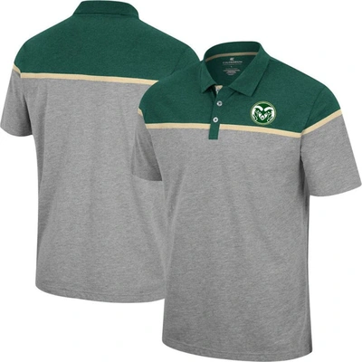 Colosseum Heather Gray Colorado State Rams Chamberlain Polo