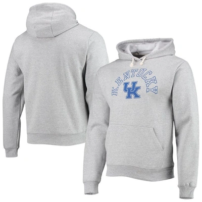 League Collegiate Wear Heathered Grey Kentucky Wildcats Seal Neuvo Essential Fleece Pullover Hoodie