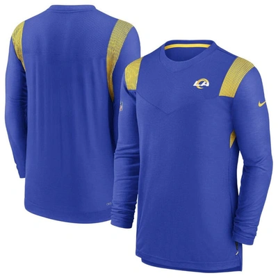 Nike Royal Los Angeles Rams Sideline Tonal Logo Performance Player Long Sleeve T-shirt