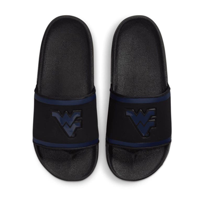 Nike West Virginia Mountaineers Off-court Wordmark Slide Sandals In Black