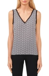 Halogen Raw Edge Tank In Batik Chevron