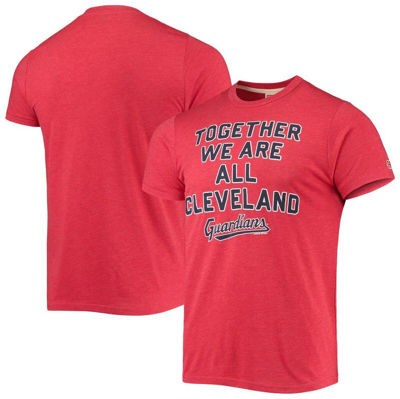 Homage Red Cleveland Guardians Hyper Local Tri-blend T-shirt