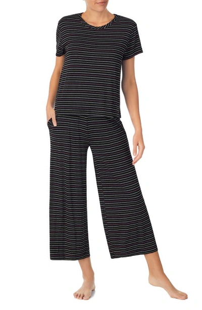 Sanctuary Crop Pajamas In Black Stripe