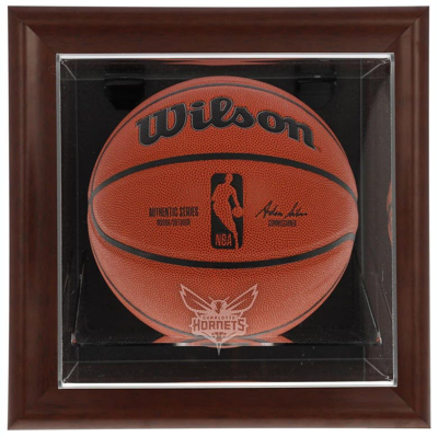 Fanatics Authentic Charlotte Hornets Brown Framed Wall-mounted Team Logo Basketball Display Case