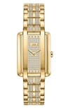 Jbw Mink Petite Lab Created Diamond Bracelet Watch, 23mm X 8mm In Gold/ Pave