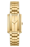 Jbw Mink Petite Lab Created Diamond Bracelet Watch, 23mm X 8mm In Gold