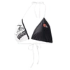 G-III 4HER BY CARL BANKS G-III 4HER BY CARL BANKS BLACK/WHITE CLEVELAND BROWNS PLAY ACTION BIKINI TOP