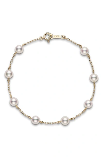 MIKIMOTO AKOYA CULTURED PEARL STATION BRACELET