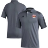 Adidas Originals Adidas Gray New York Red Bulls 2023 On-field Training Polo In Gray