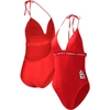 G-III 4HER BY CARL BANKS G-III 4HER BY CARL BANKS RED ST. LOUIS CARDINALS FULL COUNT ONE-PIECE SWIMSUIT