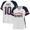 PROFILE MAC JONES WHITE NEW ENGLAND PATRIOTS PLUS SIZE NOTCH NECK T-SHIRT