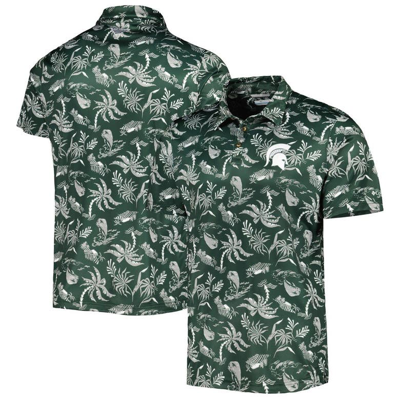 Columbia Green Michigan State Spartans Super Terminal Tackle Omni-shade Polo