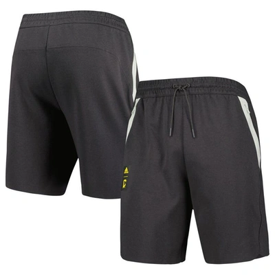 ADIDAS ORIGINALS ADIDAS CHARCOAL COLUMBUS CREW 2023 PLAYER TRAVEL SHORTS