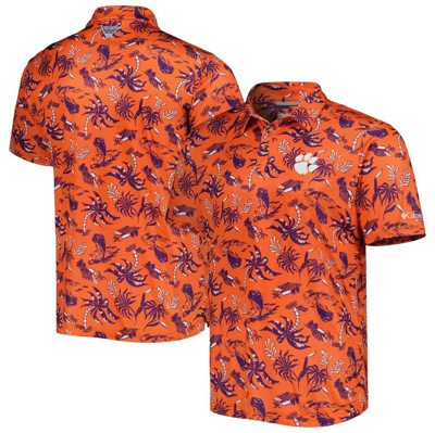 Columbia Orange Clemson Tigers Super Terminal Tackle Omni-shade Polo