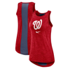 NIKE NIKE RED WASHINGTON NATIONALS DRI-FIT PERFORMANCE RIGHT MIX HIGH NECK TANK TOP