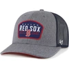 47 '47 CHARCOAL BOSTON RED SOX SLATE TRUCKER SNAPBACK HAT