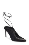GIVENCHY SHOW LACE-UP POINTED TOE PUMP