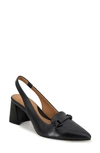 Gentle Souls By Kenneth Cole Dionne Block Heel Slingback Pump In Black